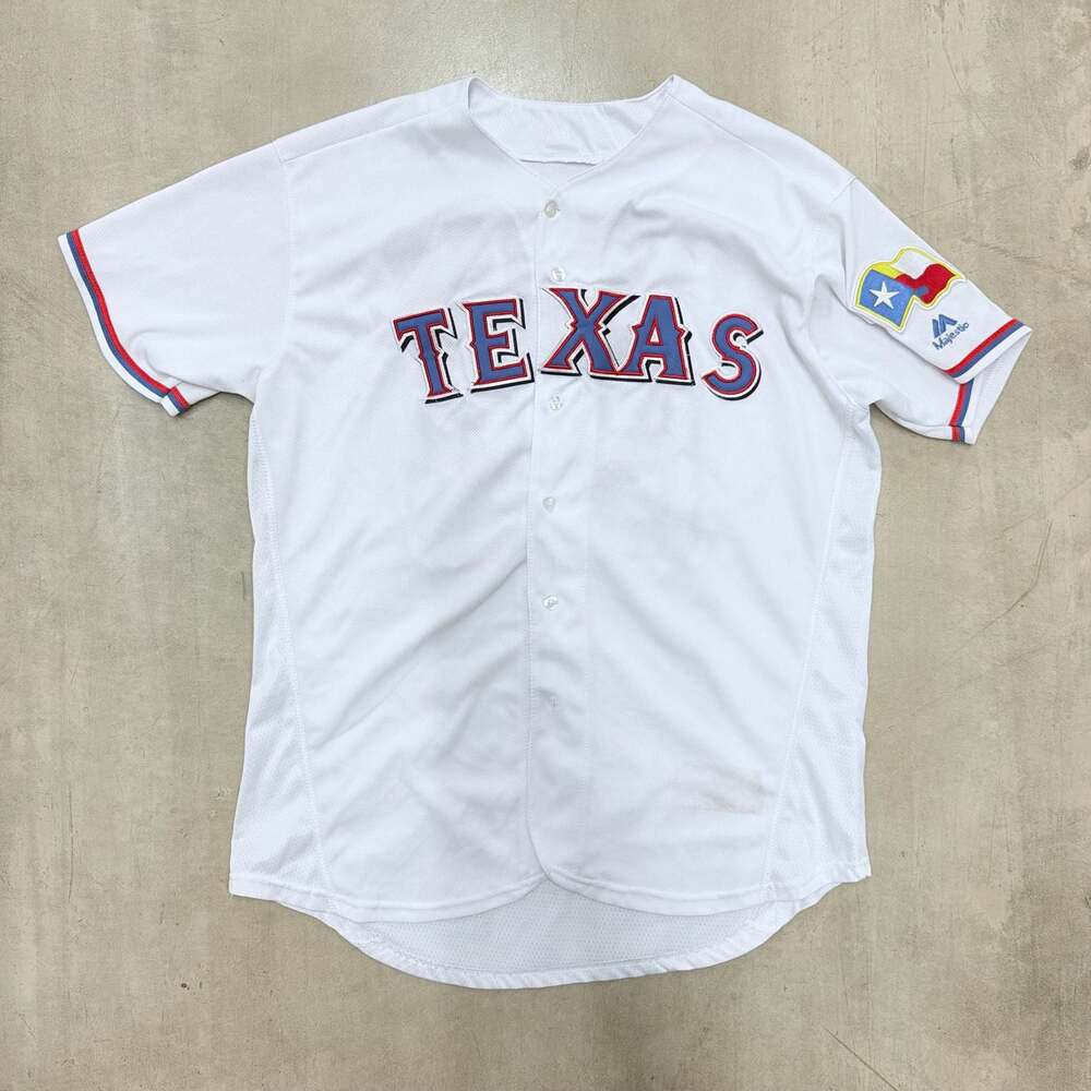 Majestic Prince Fielder Texas Rangers #84 Home White Cool Base Jersey
